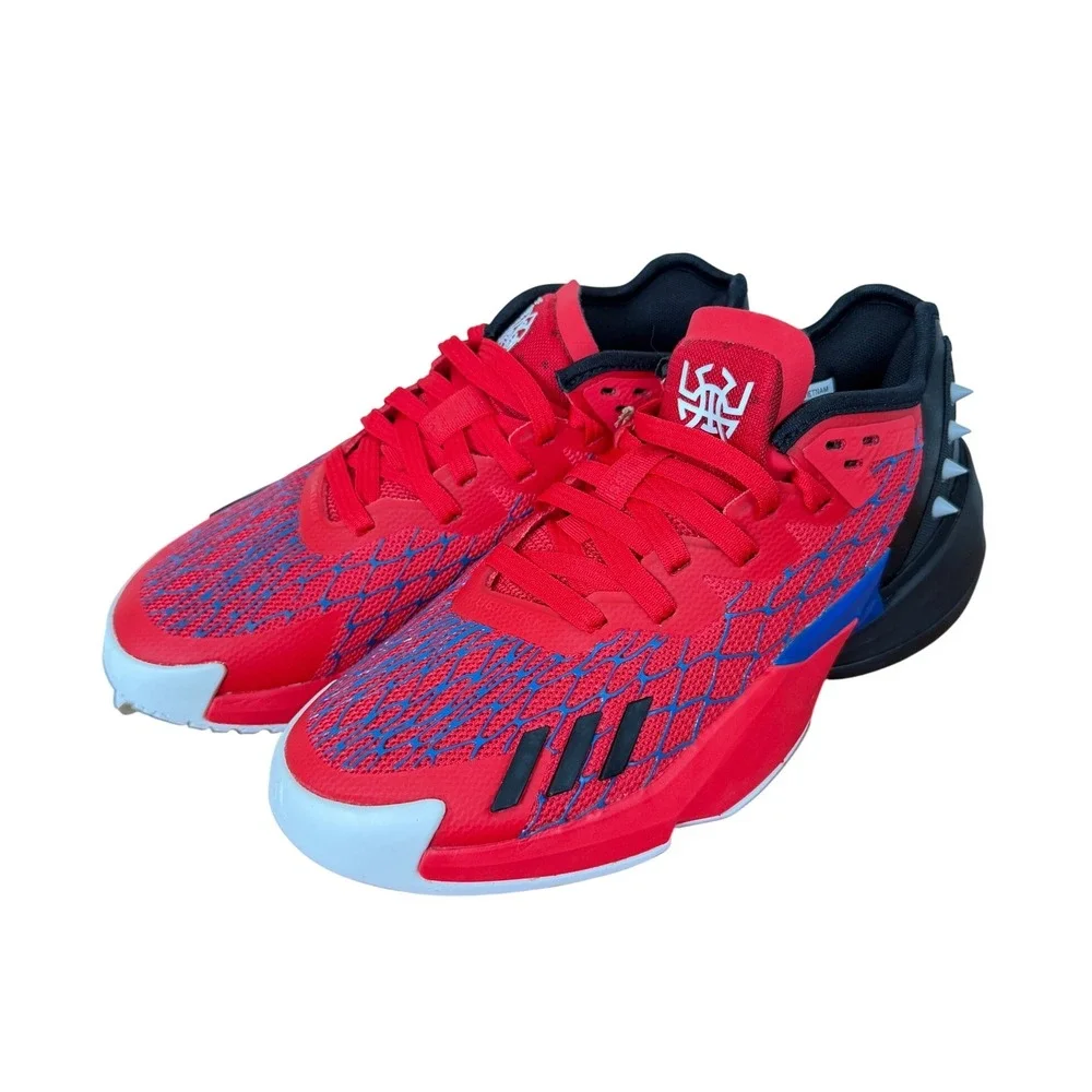 Adidas Marvel Spider-Man DON Issue 4 J Basketball Shoes Red Black HR1616 Size 6Y